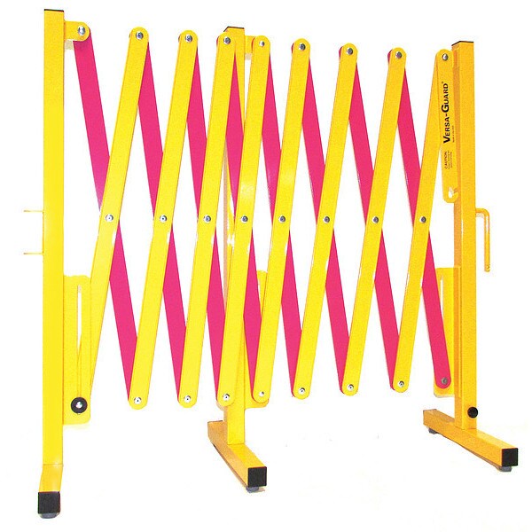 Versa-Guard Portable Expandable Safety Barricades, Yellow/Magenta - VG-5015