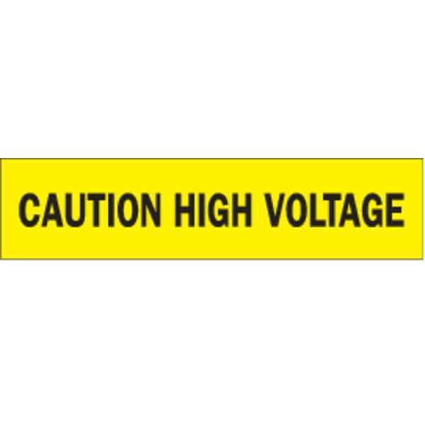 Zoro Select Barricade Tape, Caution High Voltage, Yellow, 3 in Wide x 200 ft Length, Polyethylene, 3 mil - 91220