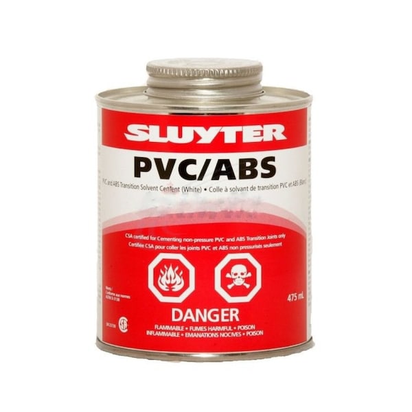American Imaginations 1.04 lb. White ABS-PVC Cement with Dauber - AI-38884