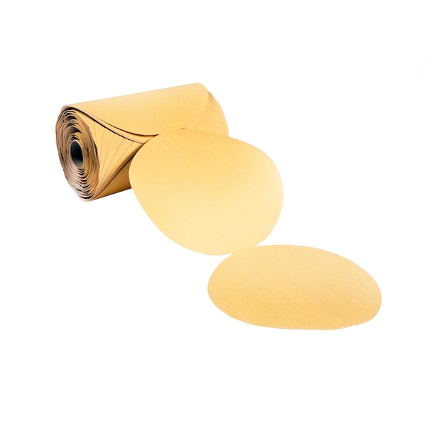 Vsm PSA Disc Roll, AO, 320 Grit, 5", Yl, PK100 - 56315