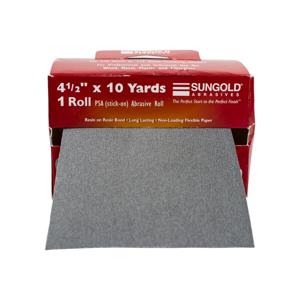 Sungold Abrasives Roll 80 Grit 4-1/2-in W X 360-in L PSA Silicon Carbide Sandpaper - 86.22-45080.SCA