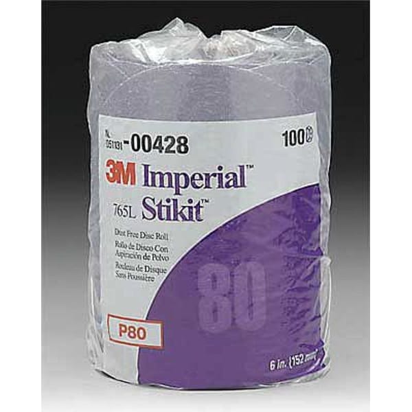 3M PSA Disc Roll, No Hole, 6 In, 80G, AlO, PK400 - 7000118779