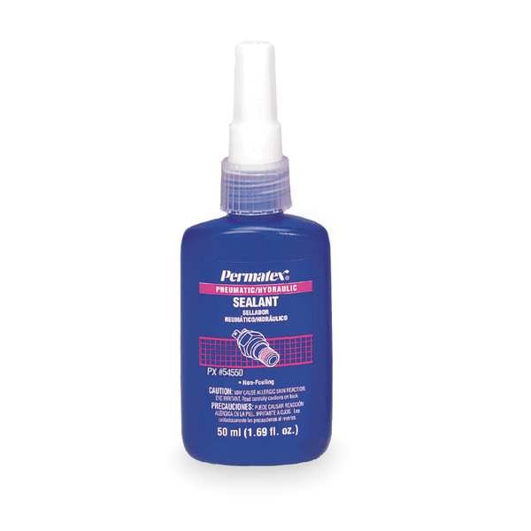 Permatex Pipe Thread Sealant 1.2 fl oz, Bottle, Pneumatic Hydraulic, Purple, Liquid - 54550