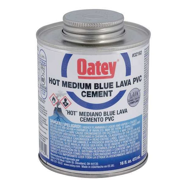 Oatey Blue Lava Hot PVC Cement, 16 oz., Low VOC - 32162