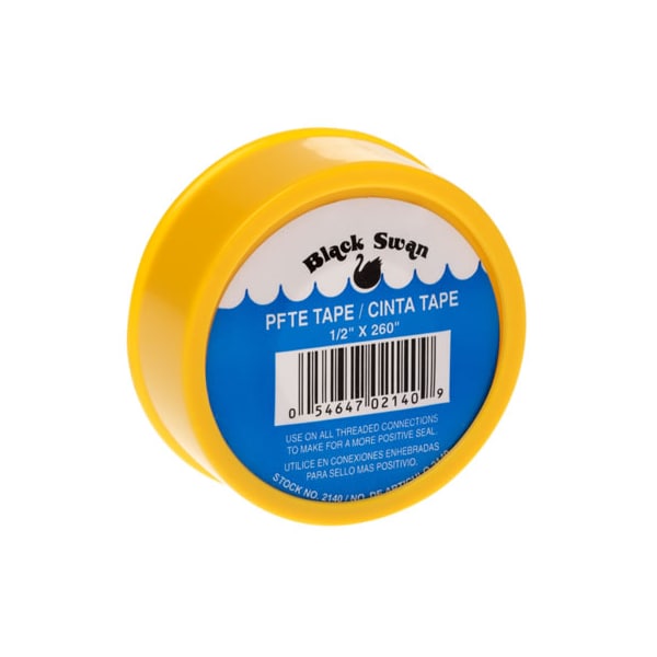 Black Swan PTFE Tape - Yellow - Gas Line 1/2" x 260" - 2140