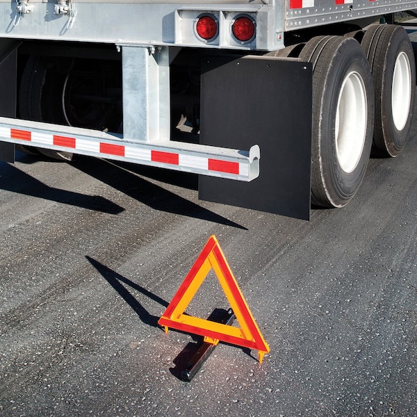 Deflecto Emergency Warning Triangle Kit, w/3 Warnings, Orange/Red - DEF73071100