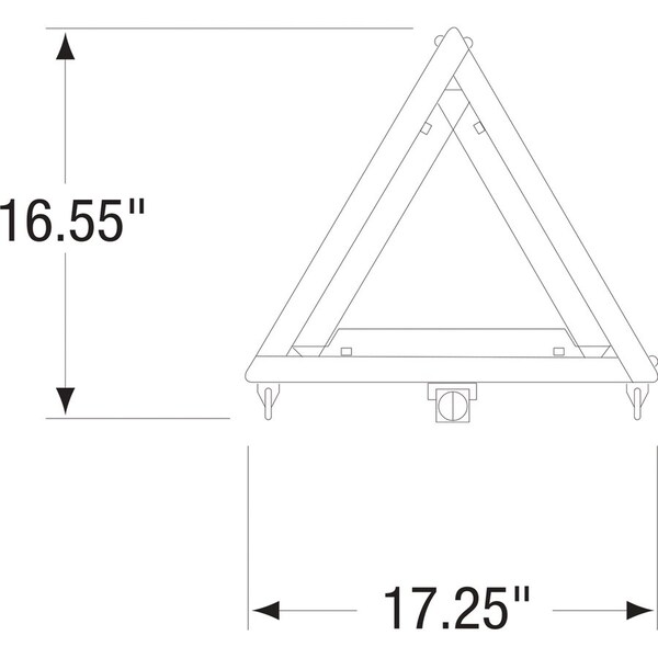 Deflecto Emergency Warning Triangle Kit, w/3 Warnings, Orange/Red - DEF73071100