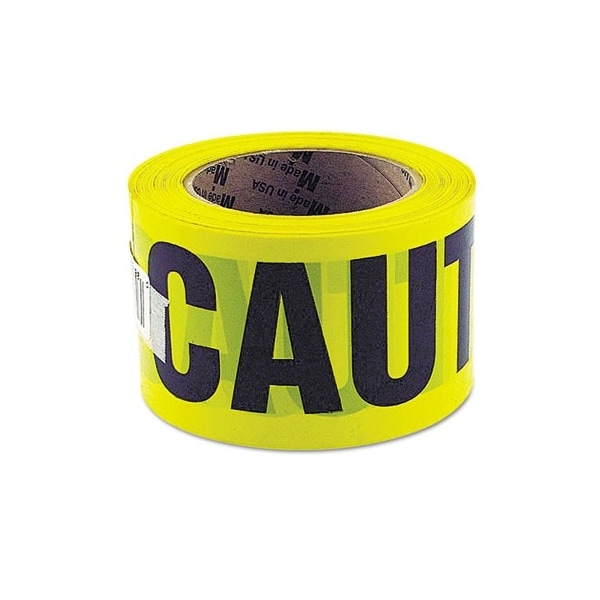 Great Neck 3" X 1000' Caution Tape, Black Letters With High Viz Yellow Background - 10379