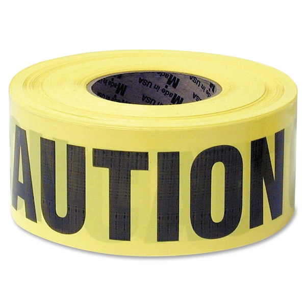 Great Neck 3" X 1000' Caution Tape, Black Letters With High Viz Yellow Background - 10379