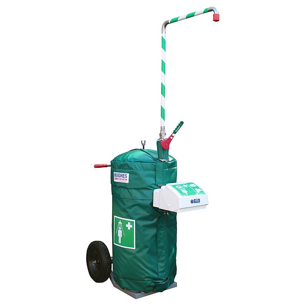 Hughes Portable Shower, 91 in H, Acrylic-Capped ABS Plastic Bowl, Green, Red, White - J40K45G