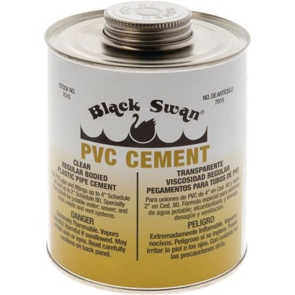 Black Swan Black Swan Manufacturing 7000 PVC Solvent Cement Reg Bodied; Clear - 4 oz - 7000