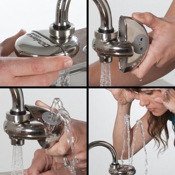 Haws Plumbed Eyewash, Faucet Mount, Plumbed, 2 in H., 3 1/2 in W - 7620