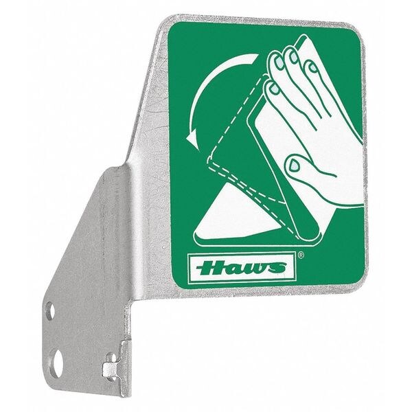 Haws Push Flag, Stainless Steel, Green, For Use With, Eyewash - SP216