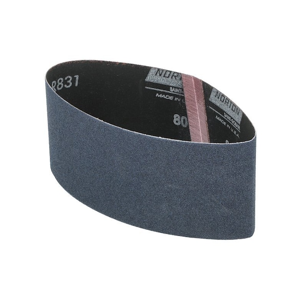 Norton Co 0 Sanding Belt, 3 in W, 18 in L, 80 Grit, Medium, Zirconia Aluminum Abrasive - 2230