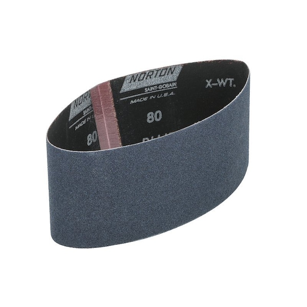 Norton Co 0 Sanding Belt, 3 in W, 18 in L, 80 Grit, Medium, Zirconia Aluminum Abrasive - 2230