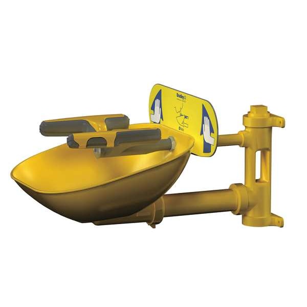 Bradley Plumbed Eyewash, Wall Mount, Plumbed, 14 2/3 in H., 15 1/2 in W - S19224FW