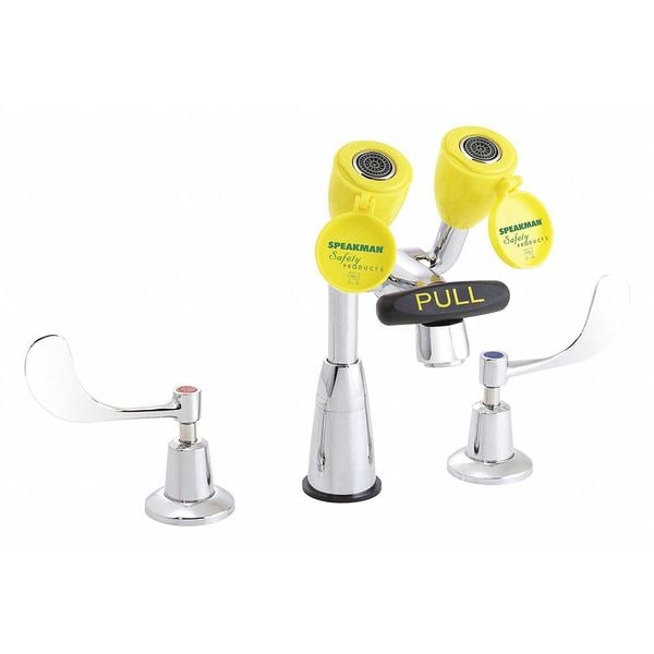 Speakman Eyewash/Faucet Combination, Faucet Mount, Counter Mounted, 9.5 H., 20.0 W - SEF-1800-CA-LF
