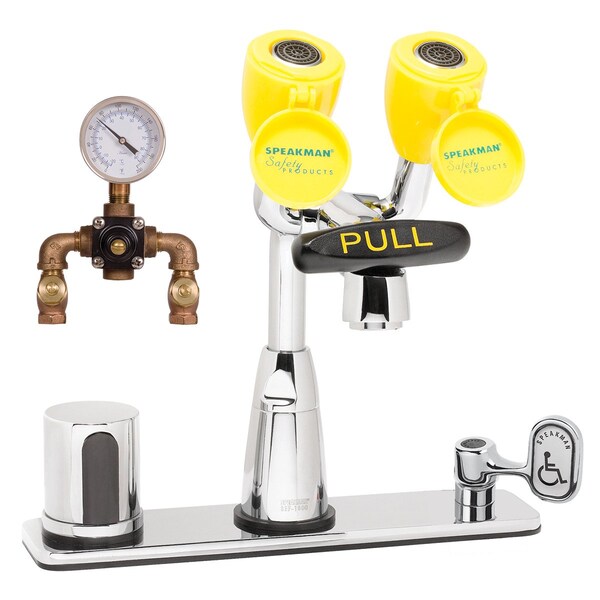 Speakman Comb Eyewash Sensor Faucet Tepid H2O - SEF-1815-TW