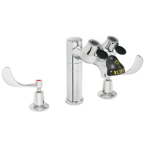 Speakman Eyewash/Faucet Combination, Faucet Mount, Counter Mounted, 8.0 H., 16.0 W - SEF-1801