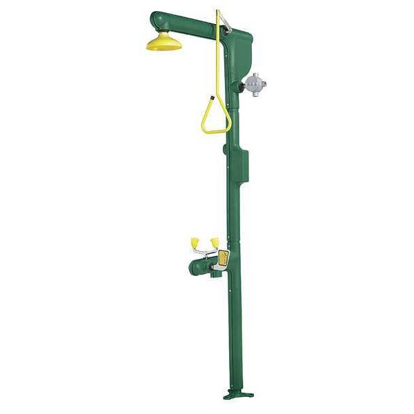 Speakman Heat Traced Emergency Shower Combination, Floor Mount, Galvanized Steel Pipe, 94.0 H, No Bowl Bowl - SE-7001