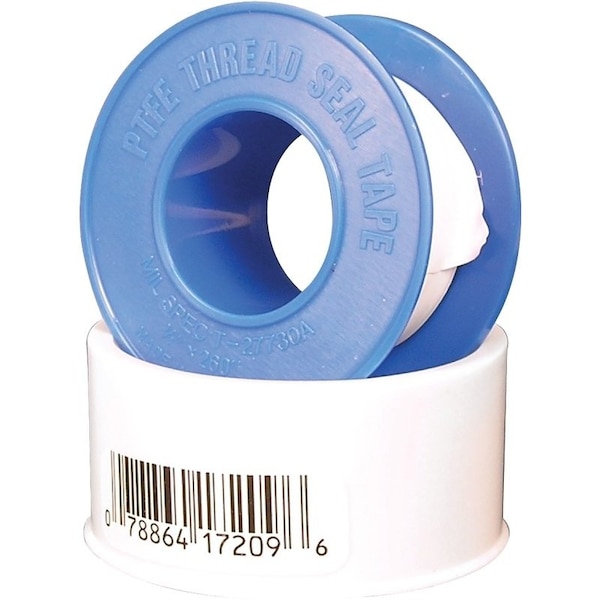 Harvey Tool Thread Seal Tape, 260 in L, 3/4 in W, PTFE, Blue/White - 17209B