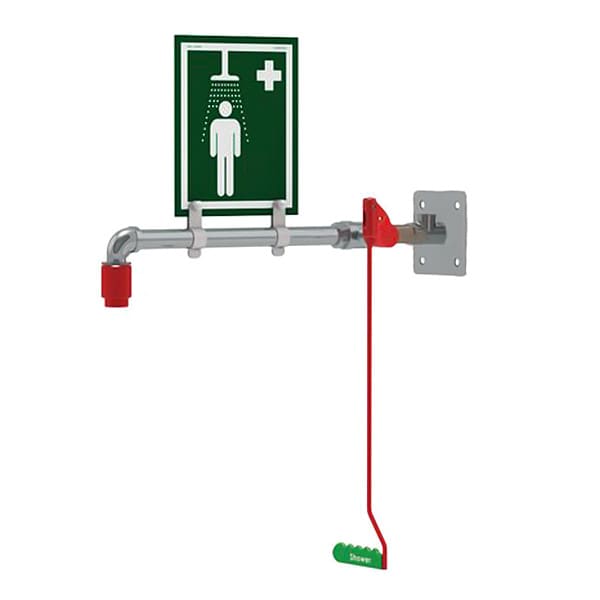 Hughes Safety Showers Drench Shower, Wall Mount, Stainless Steel Pipes - 23GSH