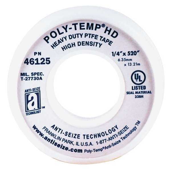 Anti-Seize Technology White Heavy Duty PTFE Tape, 1/4"X 52" - 46125