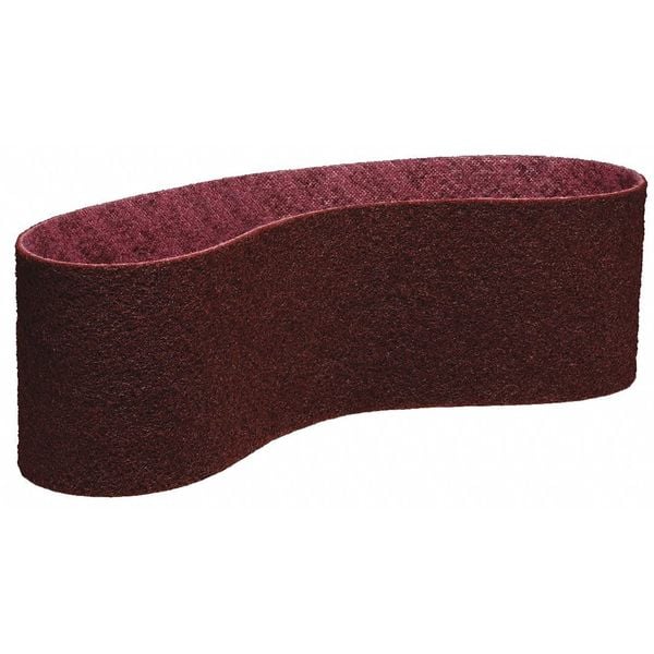Scotch-Brite Sanding Belt, 4 in W, 24 in L, Non-Woven, Aluminum Oxide, Not Applicable Grit, Medium, SC-BS - 7000120723