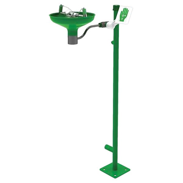 Hughes Safety Showers Lab Eyewash, Pedestal Mount, Stainless Steel - L85GSP