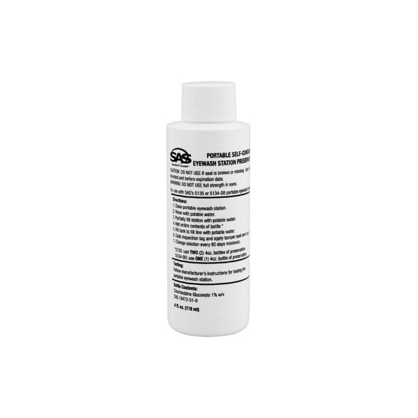 Sas Safety PRESERVATIVE 4 OZ FOR EYEWASH STATION - SA5136-01