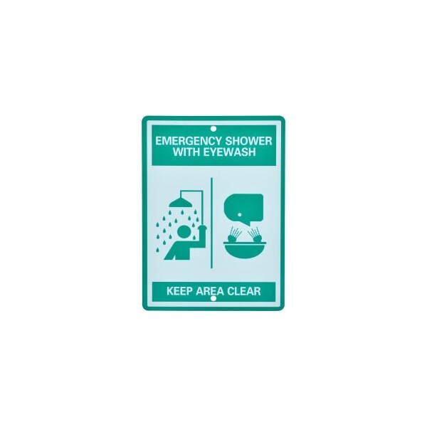 Gec Global Industrial Emergency Eyewash/Shower Station Sign Replacement - 708RP547
