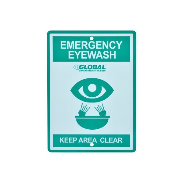 Gec Global Industrial Emergency Eyewash Station Sign Replacement - 708RP545
