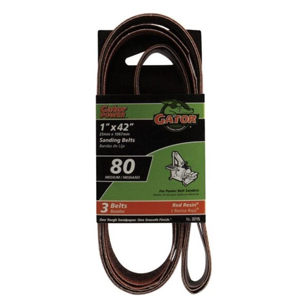 Gator Grit 3215 1 x 42 in. Sanding Belt 80 Grit - - 2192185