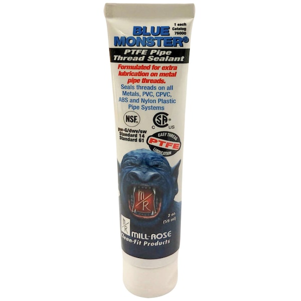 Blue Monster Mill Rose Blue Monster White Pipe Thread Sealant 2 oz - 76000