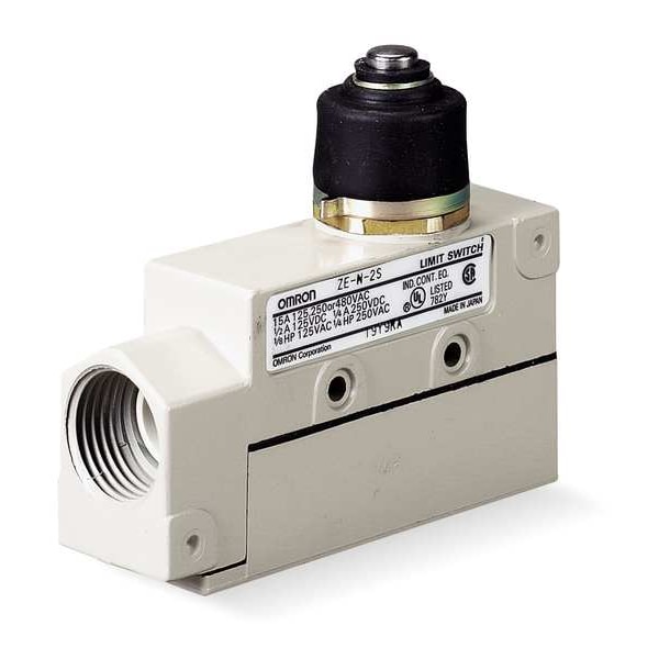 Interruptor de Límite Omron, Émbolo, SPDT, 15A @ 480V AC, Ubicación del Actuador: Superior - ZE-N-2S