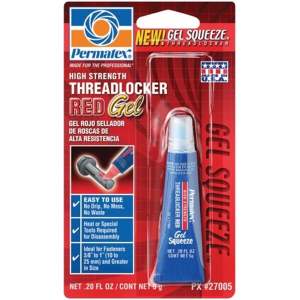 Pinpoint Threadlocker Red Gel Squeeze .20 oz High Strength Threadlocker Red Gel Squeeze 0.20 oz - PI3540015