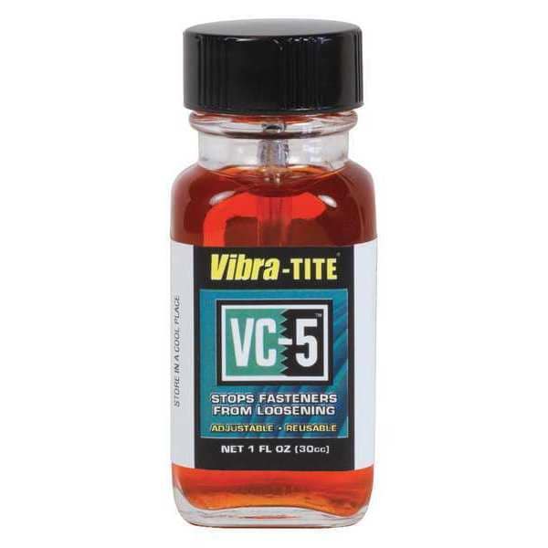 Vibra-Tite Reusable Threadlocker, VIBRA-TITE VC-5, Red, High, Liquid, 1.01 fl oz, Bottle - 21830