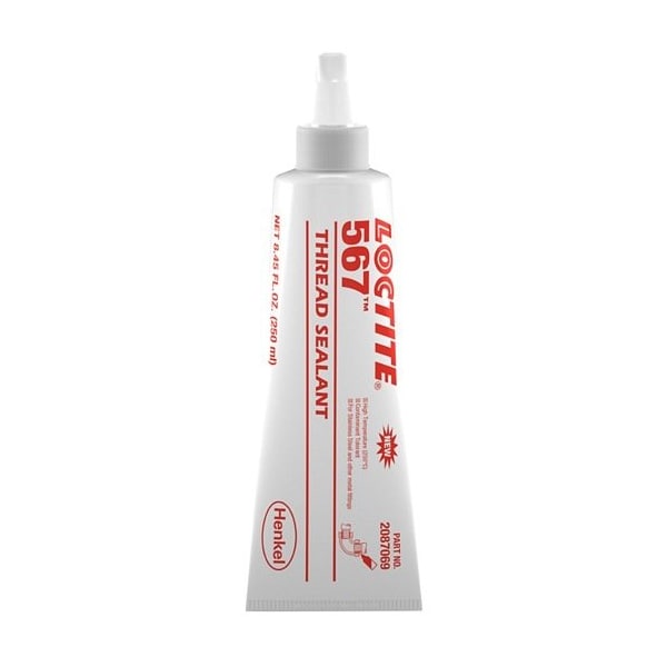 Henkel Thread Sealant, High Temperature, Tube, 250 Ml - 567 250ML IDH 2087069