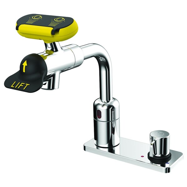 Speakman Battery Powered Sensor Eyewash Faucet W/ Above Counter Mixer - SEF-18102