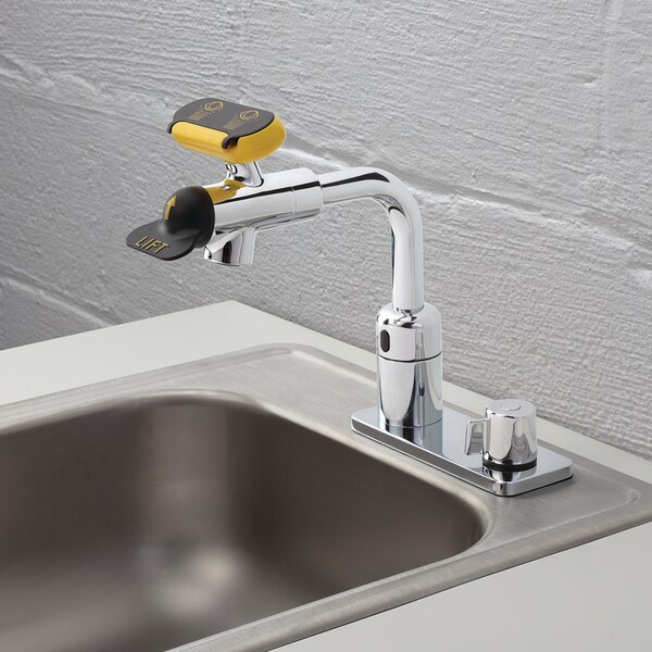 Speakman Battery Powered Sensor Eyewash Faucet W/ Above Counter Mixer - SEF-18102