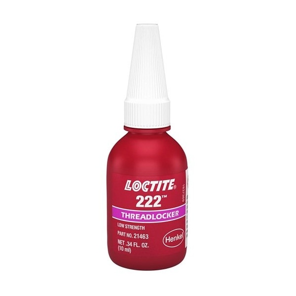 Henkel Anaerobic Threadlocker, Small Screw, Bottle, 10 Ml - 222 10ML IDH 231125