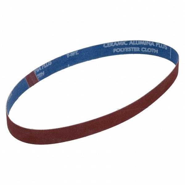 Norton Abrasives Sanding Belt, Coated, Ceramic, 120 Grit, Medium, SG R981 - 78072781197