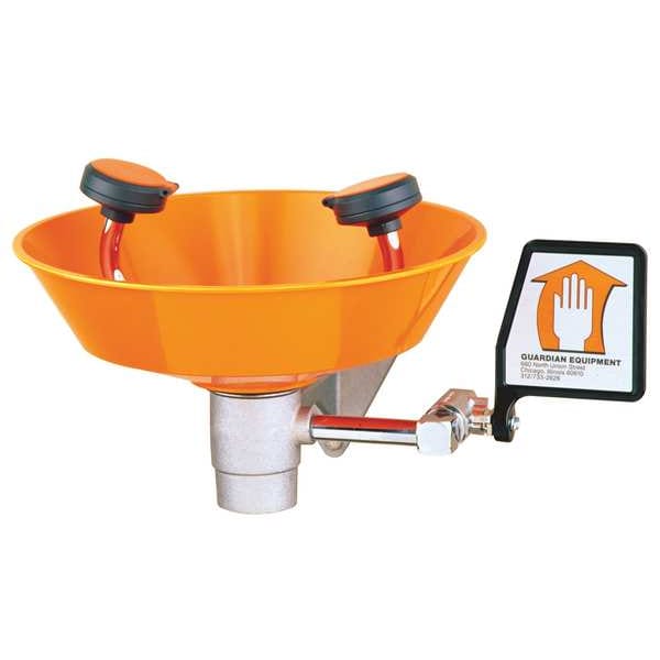 Guardian Equipment Plumbed Eyewash, Wall Mount, Plumbed, 6 11/12 in H., 15 2/3 in W - G1750P