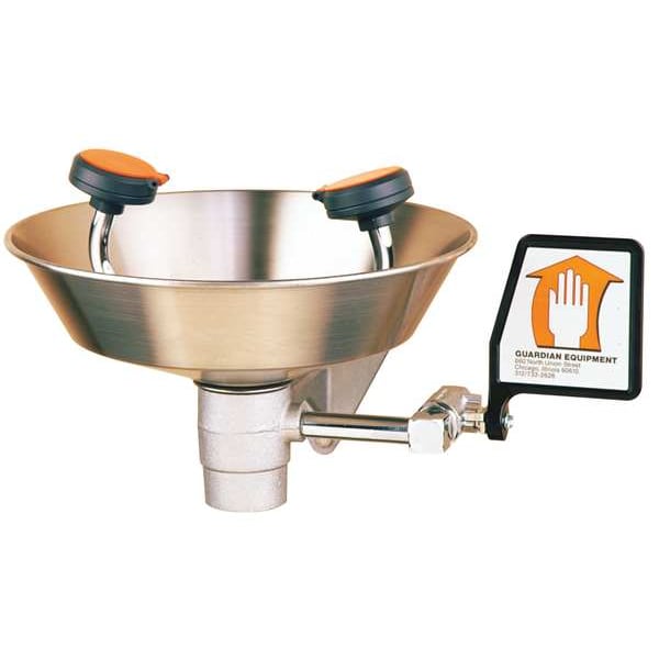 Guardian Equipment Plumbed Eyewash, Wall Mount, Plumbed, 6 11/12 in H., 15 2/3 in W - G1750P