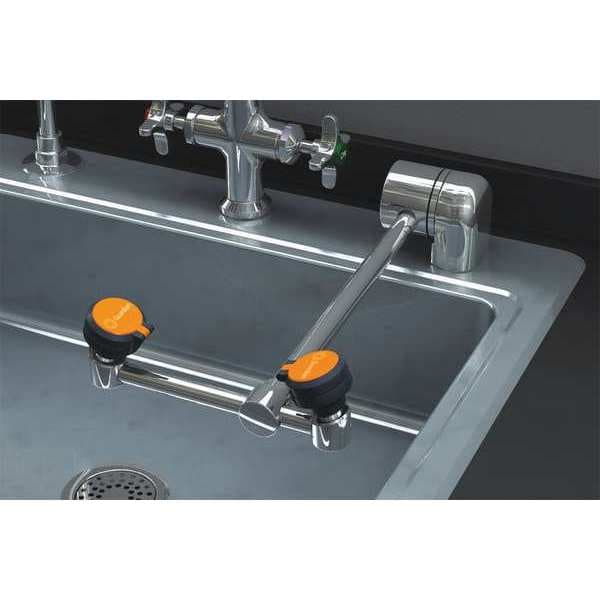 Guardian Equipment Plumbed Eyewash, Counter Mount, Plumbed, 15 in H., 6 1/2 in W - G1849LH-L
