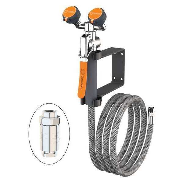 Guardian Equipment Drench Hose, Brass, Gray, For Use With, Eyewashes - G5026BP
