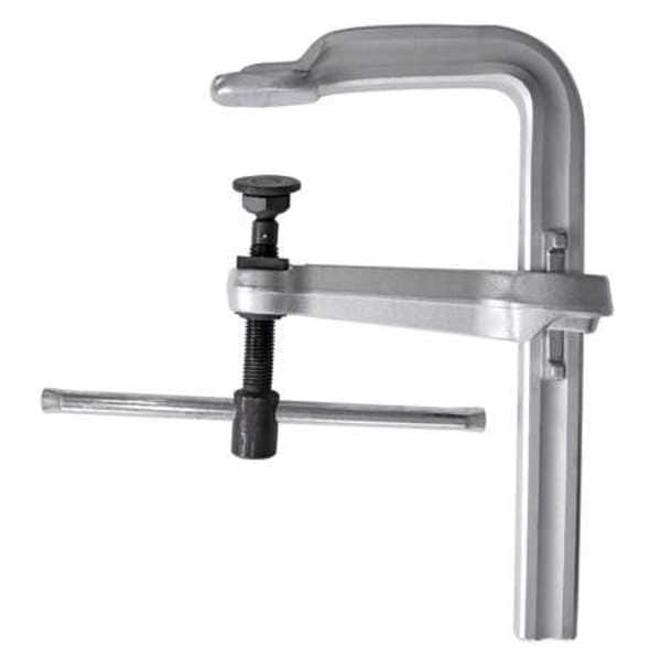 Bessey 18 in Bar Clamp, Tempered Drop-Forged Steel Handle and 8 in Throat Depth - 7200S-18