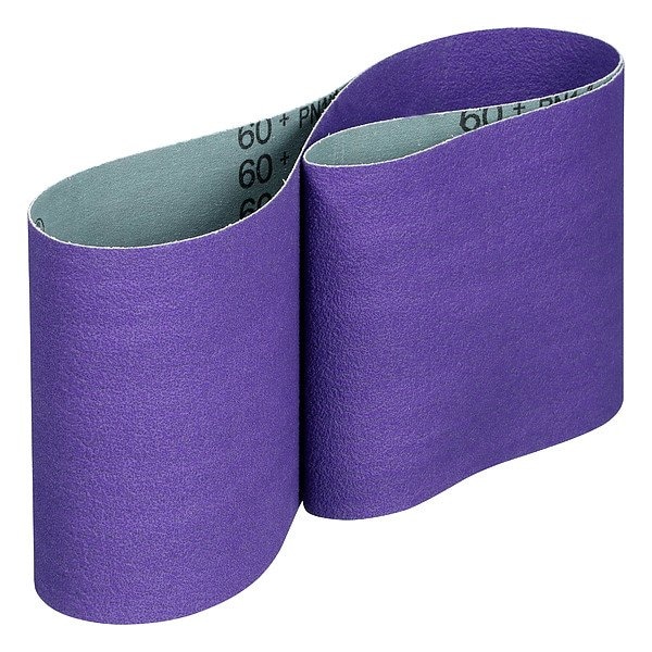 3M Cubitron Sanding Belt, Coated, Ceramic, 60 Grit, Not Applicable, 1184F, Purple - 7100354021
