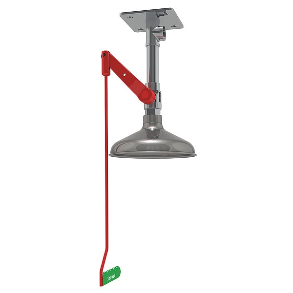 Hughes Safety Showers Drench Shower, Ceiling Mount, Galvanized Pipes - 23GV