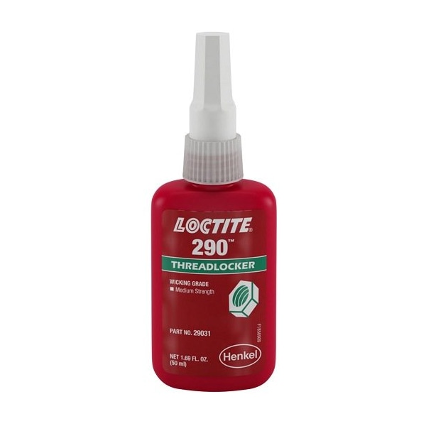 Henkel Anaerobic Threadlocker, Fine Threaded Fastener, Bottle, 50 Ml - 290 GREEN 50ML IDH 135392